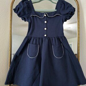 Janie and Jack Nautical Puff Sleeve Dress